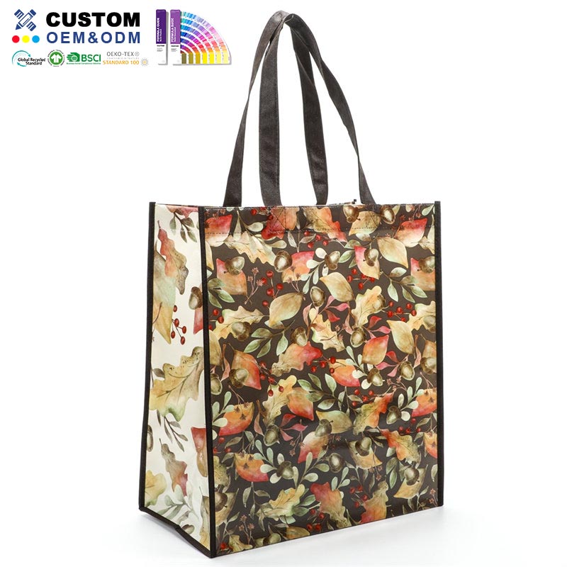 PP-Vlies-Shopper mit Blumenmuster