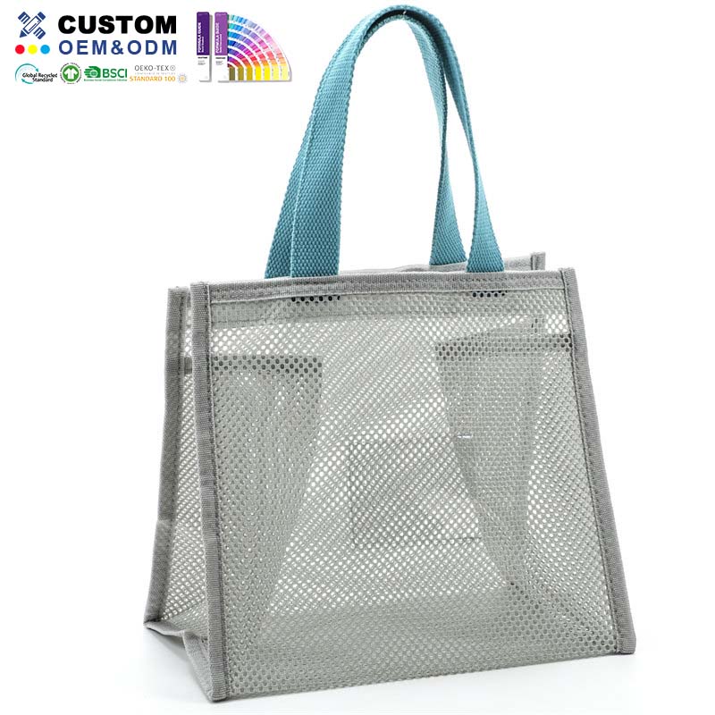 Lunchtasche aus Polyester-Mesh mit Klettverschluss